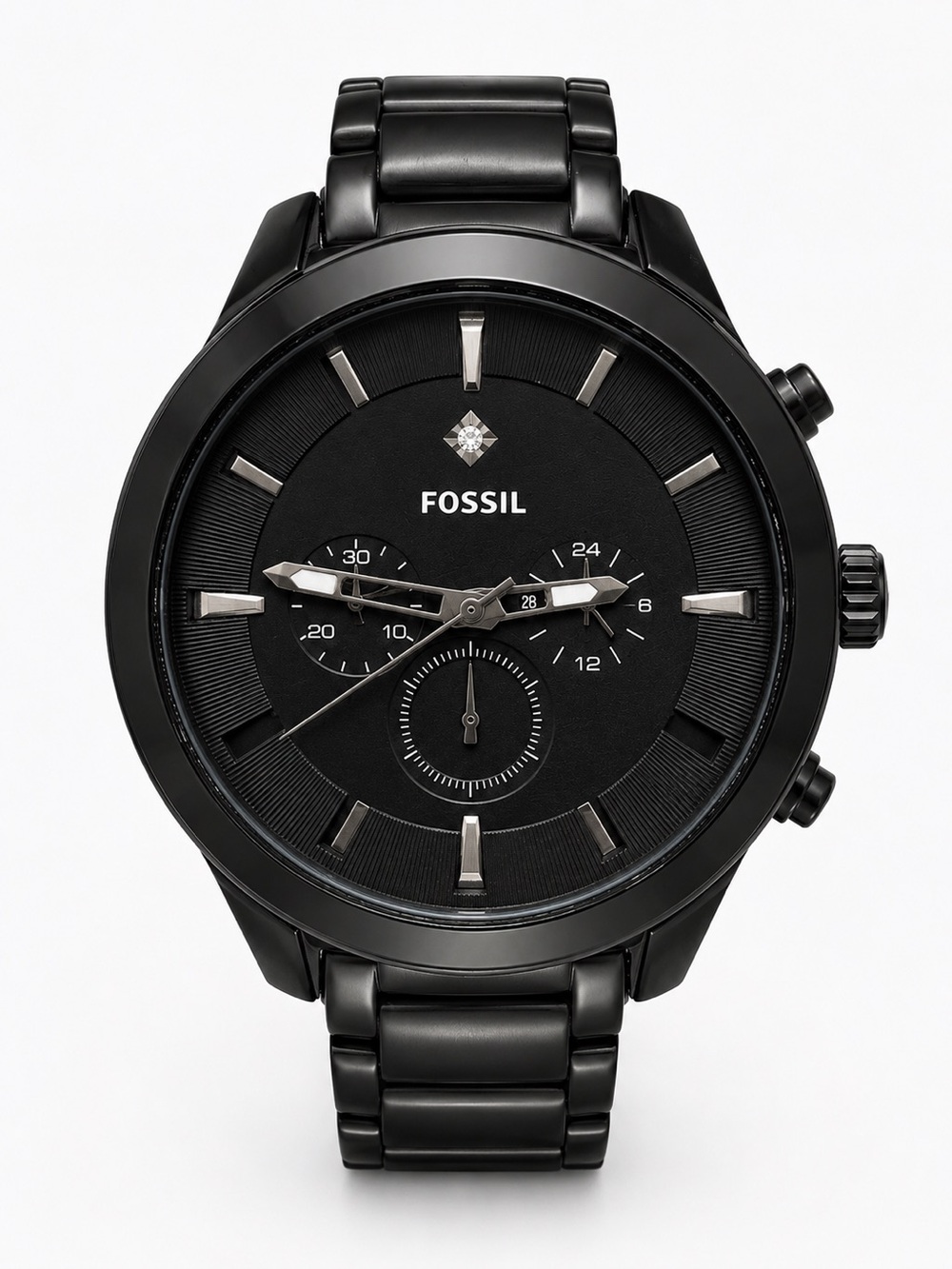 Fossil Black Chronograph Watch Stainless Steel Men’s Wrist Watch